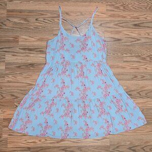Cinnamon Girl Lrg Floral Print Tiered Sundress Spaghetti Straps Made in Hawai'i